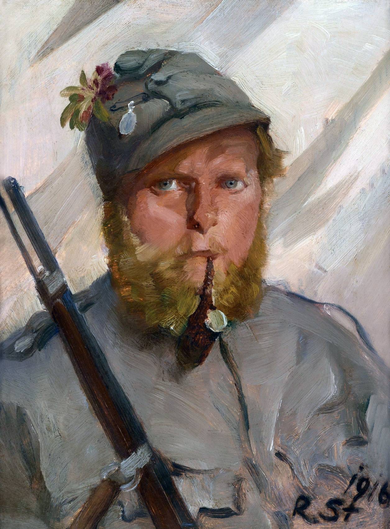 Автопортрет в солдатской форме