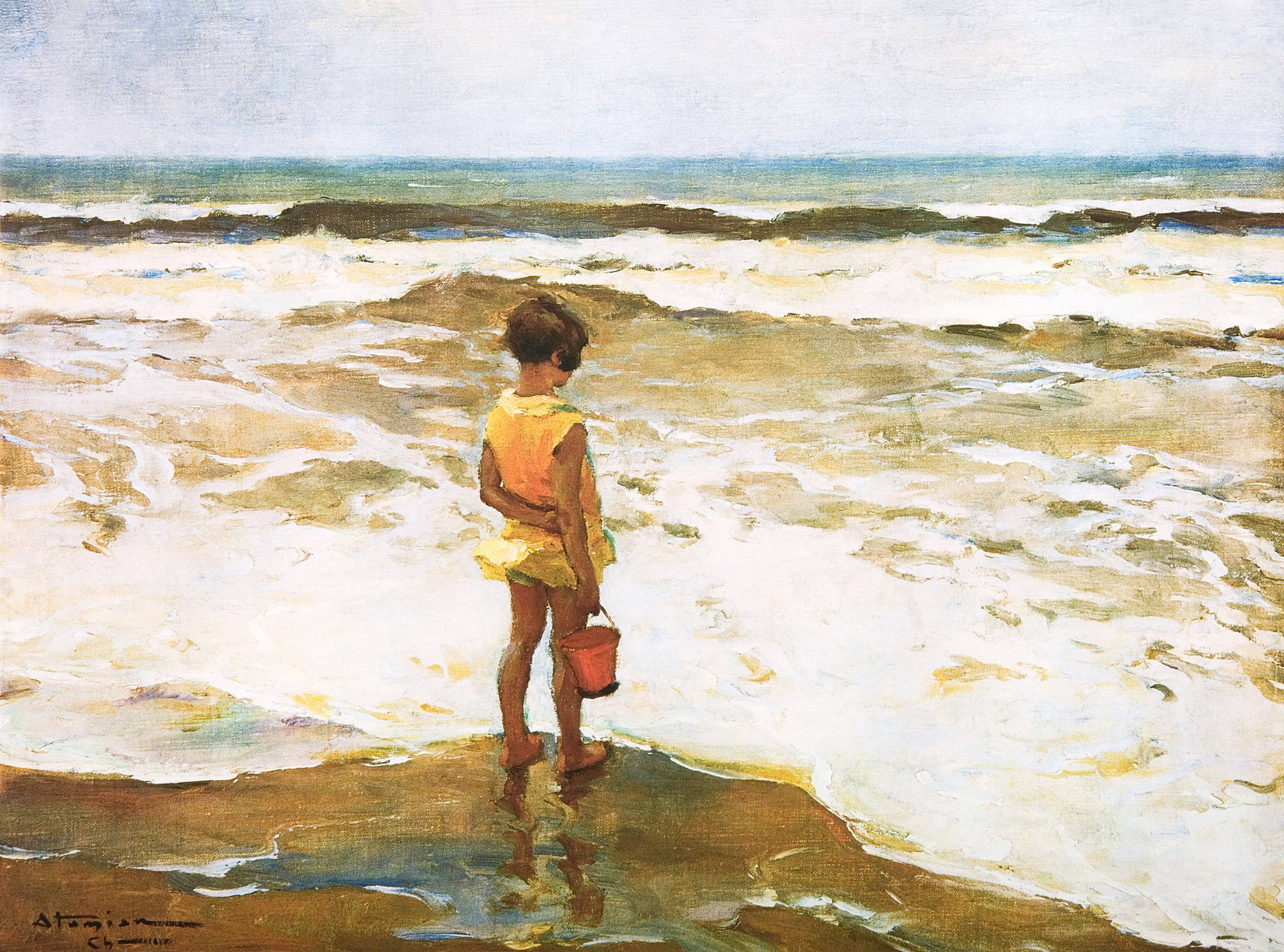 Шарль Атамян девочка на берегу моря