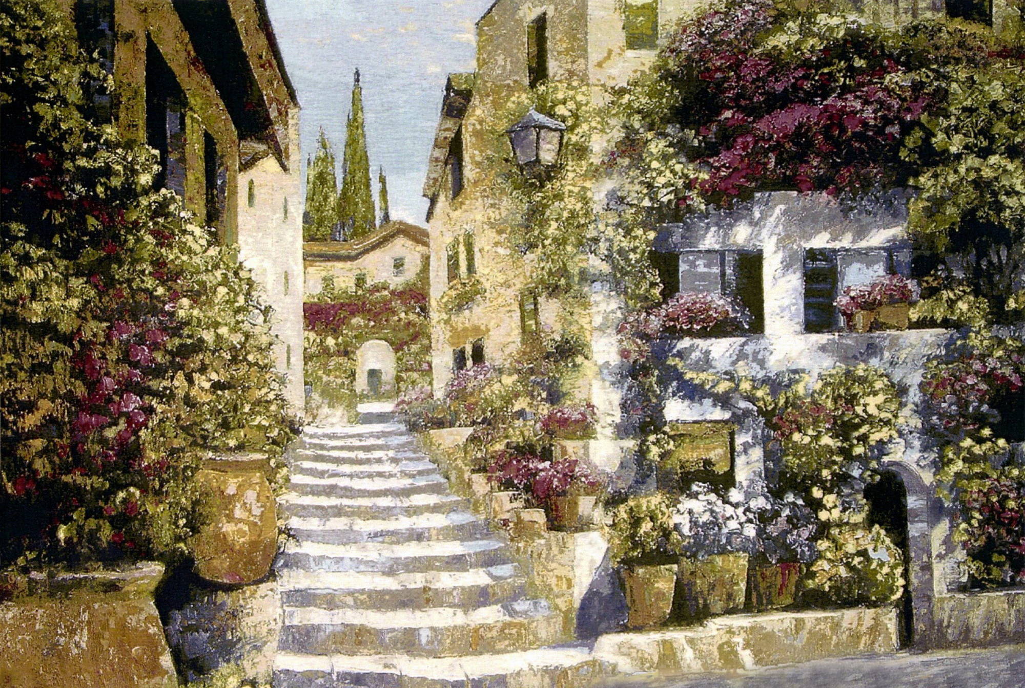 Картина итальянский дворик Жан Моне
