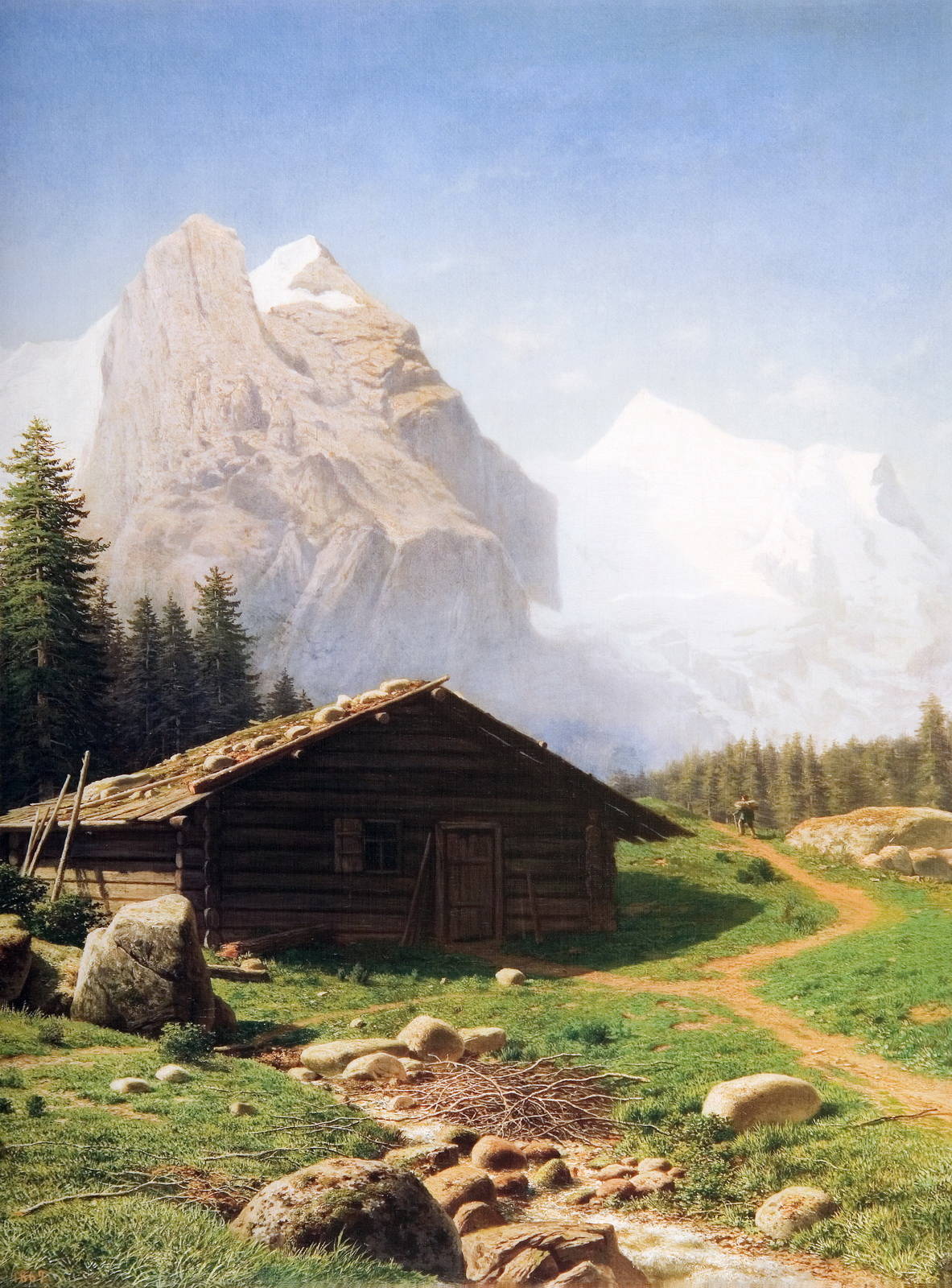 Михаил Клодт швейцарский вид (1869)