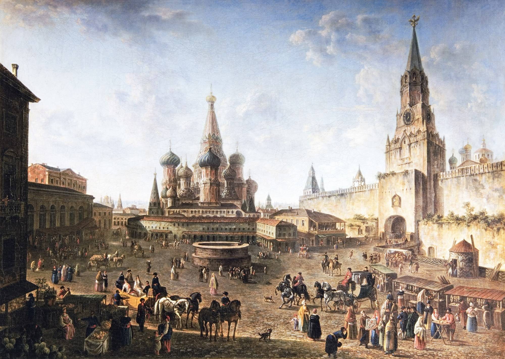 Красная площадь в Москве. 1801 г. Алексеев Фёдор Яковлевич