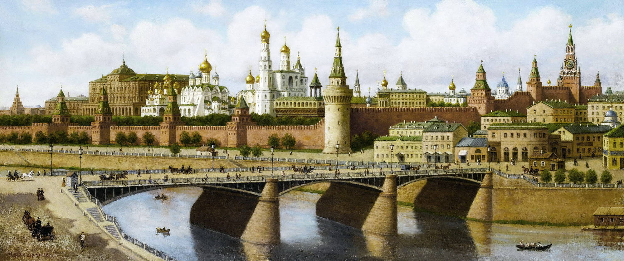 Петр Верещагин вид Кремля с Москворецкого моста картина