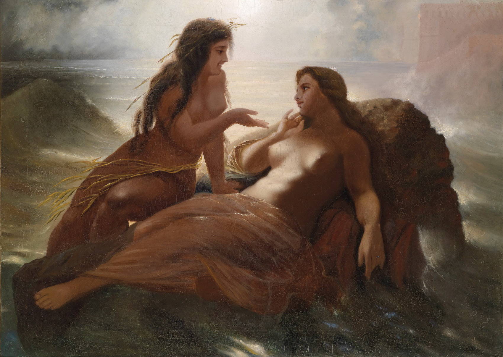 Threesome lovers on 1828 painting