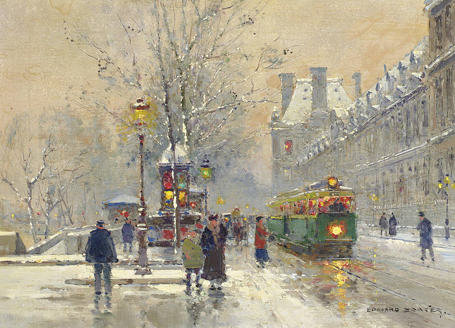 Эдуард Кортес зимний Париж