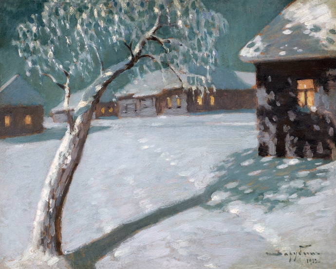 Деревня зимой / Зарубин Виктор Иванович - Zarubin Viktor Ivanovich