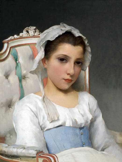 Девушка в белом кокошнике / Хьюго Сальмон - Hugo Fredrik Salmson