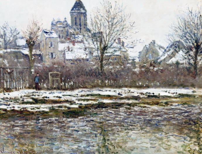 Ветюль. Церковь в снегу / Клод Оскар Моне - Claude Oscar Monet