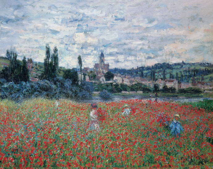 Маковое поле близ Ветёя / Клод Оскар Моне - Claude Oscar Monet
