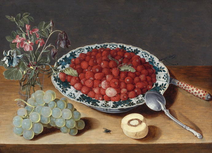 Земляника, виноград и персик / Якоб ван Хульсдонк - Jacob van Hulsdonck